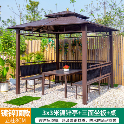 Pabellón al aire libre Villa patio hierro jardín toldo al aire libre nuevo estilo chino techo ocio granja pabellón