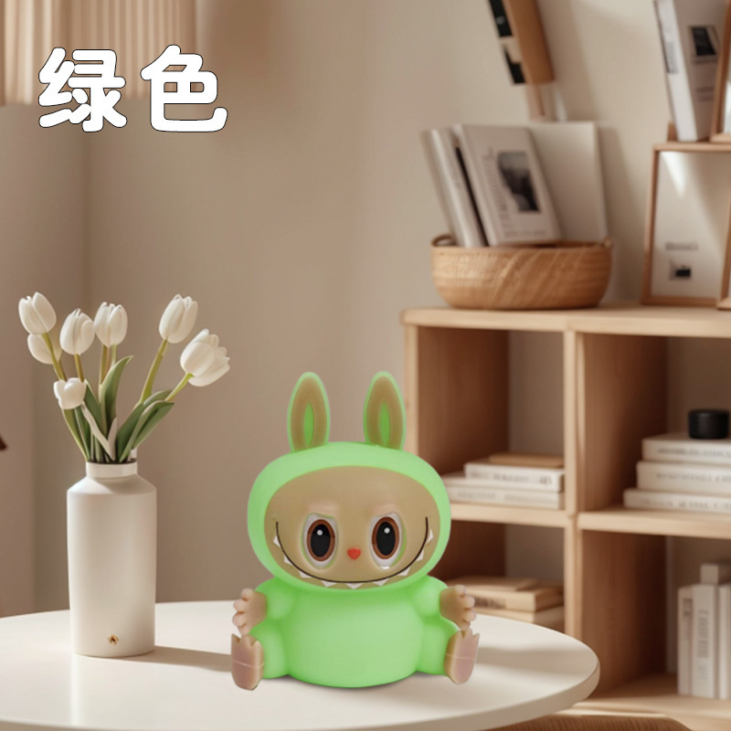 Conejo transfronterizo lámpara de noche lámpara de dormitorio cabeza de cama para dormir atmósfera de regalo de cumpleaños para niñas compañeras de dormir lámpara de palmadilla