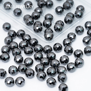 Moissanite new Diy handmade spherical beaded accessories perforated spot wholesale color earth cut loose beads