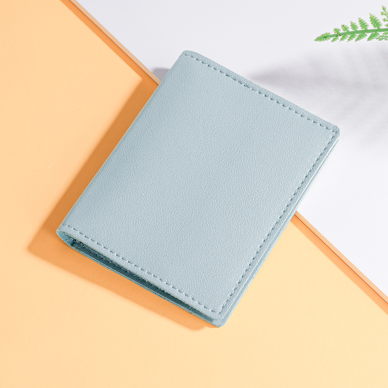 Tarjetero compacto ultrafino corto para tarjetas bancarias, billetera para licencia de conducir, versión mini simple, tarjetero integrado para tarjetas de acceso para mujer