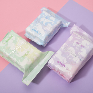 Plant Care Unicorn Sanitary Napkin Single Pack Day and Night Use Cotton Aunt Napkin Thin Free Tampon Wholesale