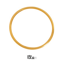 国潮ins风小众设计钛钢镀金不褪色圆环手环极简细线素圈百搭手饰