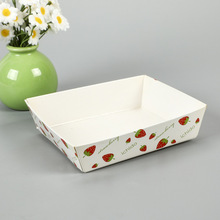 一次性打包盒定制免折叠牛皮纸船盒薯条烧烤小吃淋膜防油鸡米花盒