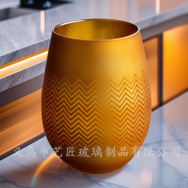 跨镜圣诞节万圣节蜡烛杯玻璃烛台灯西餐厅创意香薰杯装饰品可定制|undefined