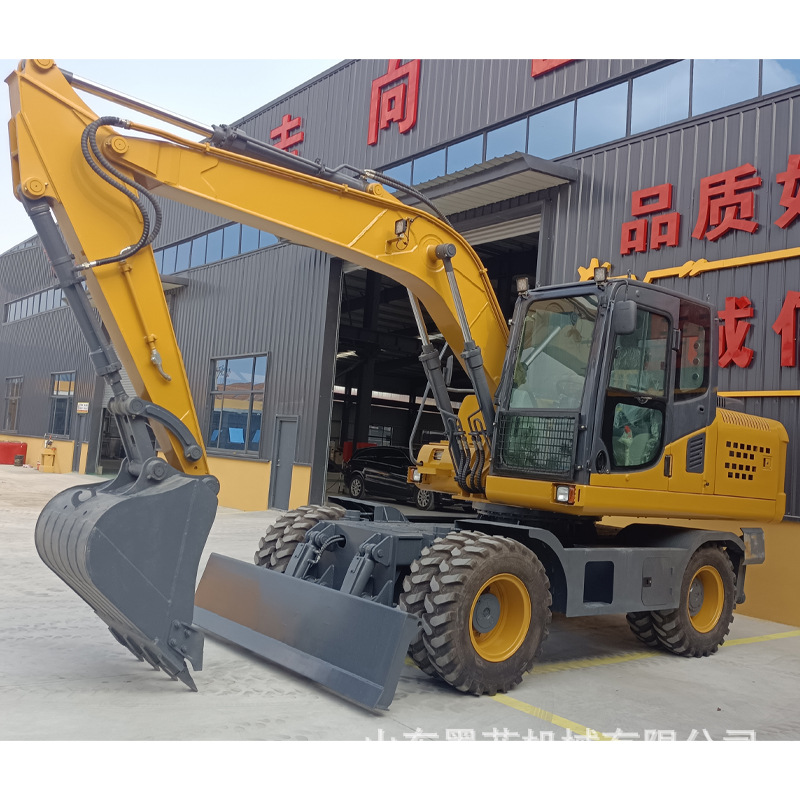 路面破碎用轮式挖掘机 挖沟用皮轮胶轮挖掘机 外贸出口