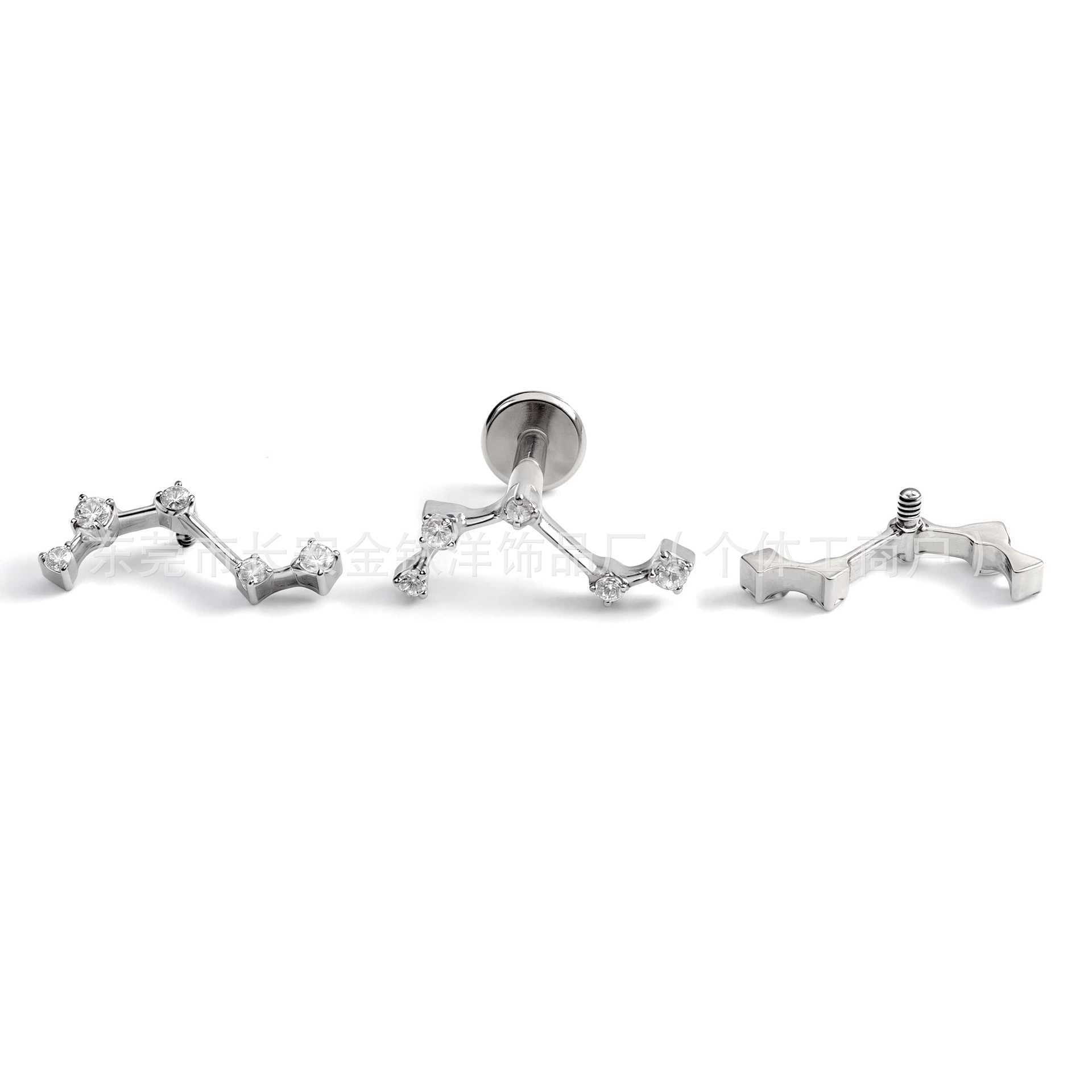 Labret piercing jewelry detail image