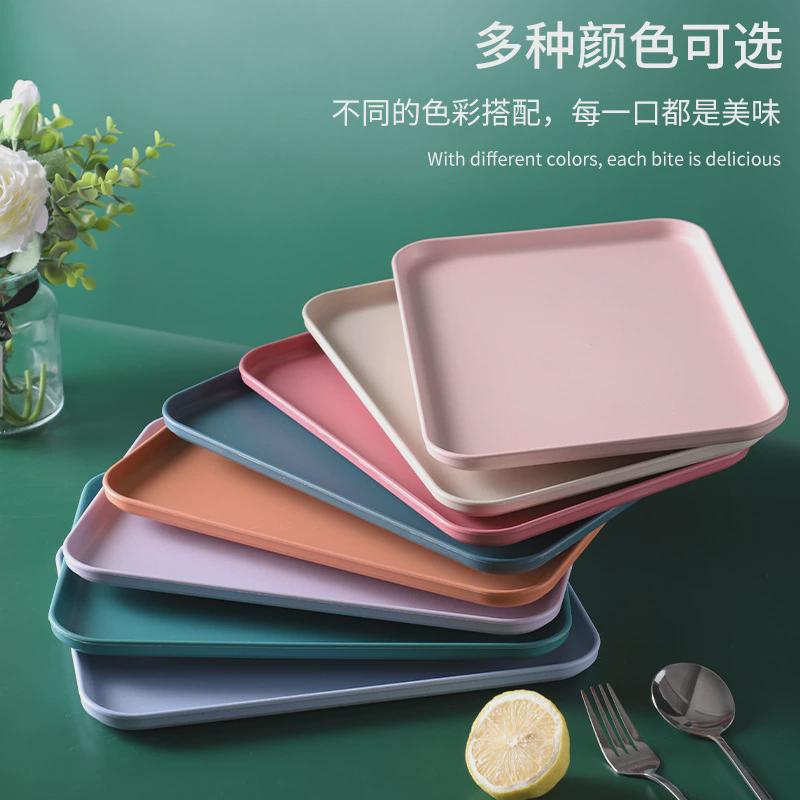 2 Size Plastic Fruit Dessert Tray Desktop Food Storage Plate