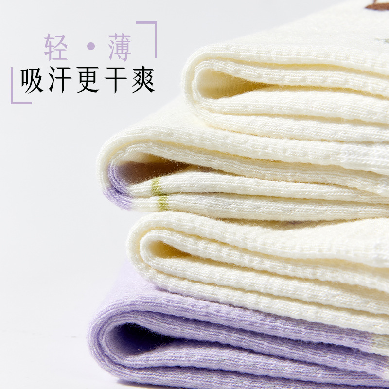 Estilo japonés simple nuevos calcetines de mujer de moda de primavera y verano calcetines desodorantes absorbentes de sudor calcetines de tobillo bajos de corte bajo de las mujeres calcetines Zhuji