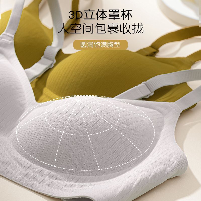 Sujetador push-up sin aros para otoño e invierno, copa fija, almohadilla de látex color piel, espalda hermosa, sujetador femenino que realza el escote, estilo japonés.