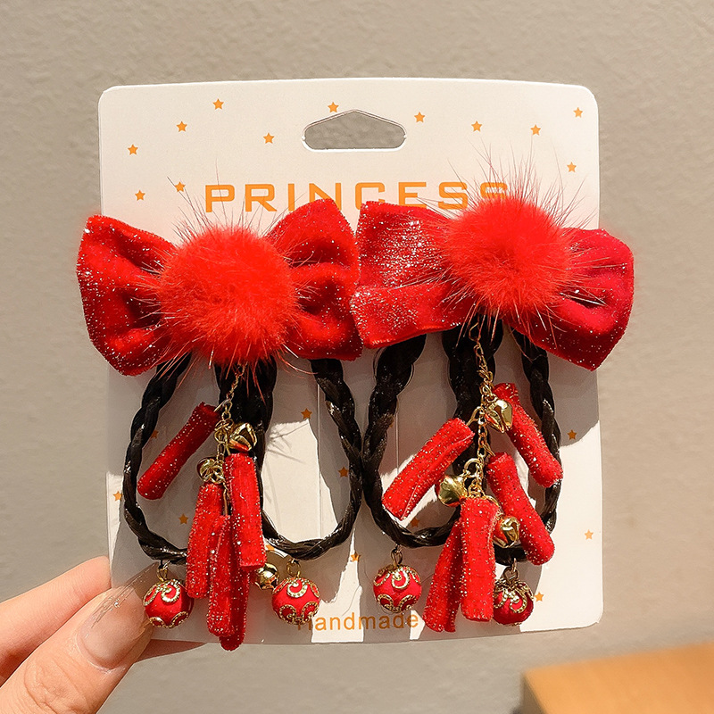Horquillas Chinas Tradicionales para Niños, Materiales Mixtos, Decorativo, Con Borlas, para Hanfu y Año Nuevo