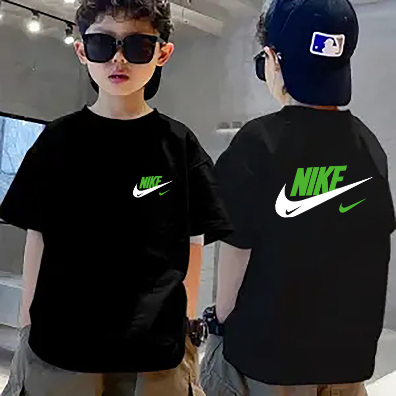 Boys and Girls T-Shirts Short-Sleeved Summer Cotton 2026 New Children's Clothing T-Shirts Big Boys Children's Clothes Summer Wear