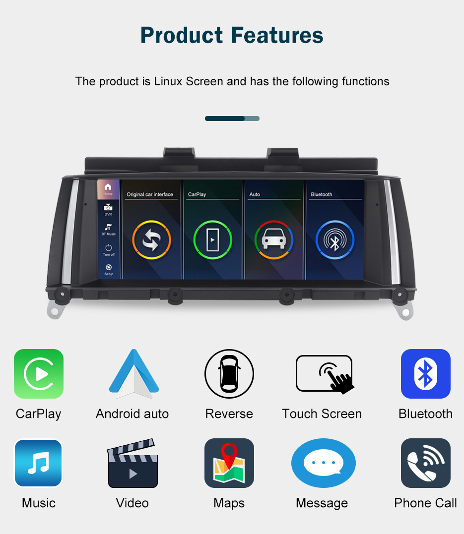 Road Tuo 10.25inch Wireless Carplay for Bmw X3/x4 NBT Car Multimedia Display