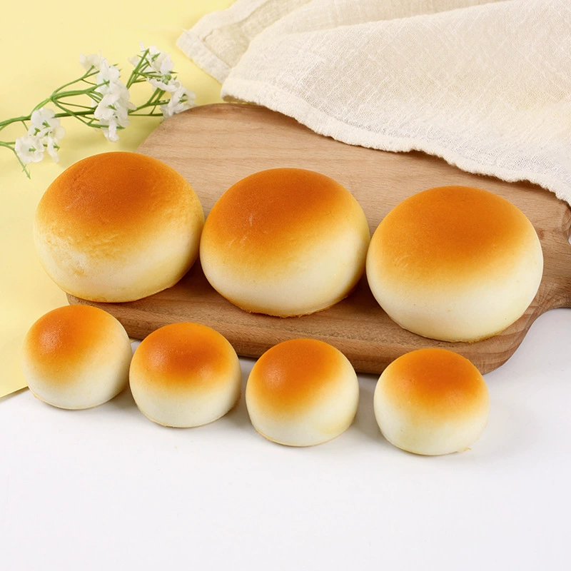 Игрушка-антистресс из ПУ с эффектом медленного восстановления формы, имитирующая золотистый паровой хлебец, модель выпеченного парового хлебца, подвеска-имитация хлеба