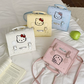 刺绣猫咪双肩包女生高颜值复古学院风背包旅游生日礼物小女孩书包