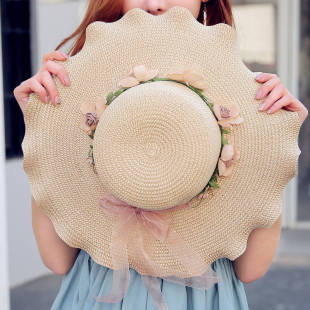 Hat Women's Summer Sunscreen Straw Hat Korean-style Anti-ultraviolet Sun Hat for Students Summer Sun Hat Beach Hat