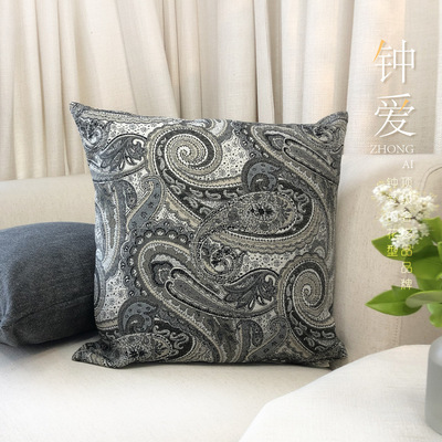 Cross border Specifically for new pattern Paisley Spiral Paisley Cotton and hemp Pillows Cushion Pillow Lumbar pad