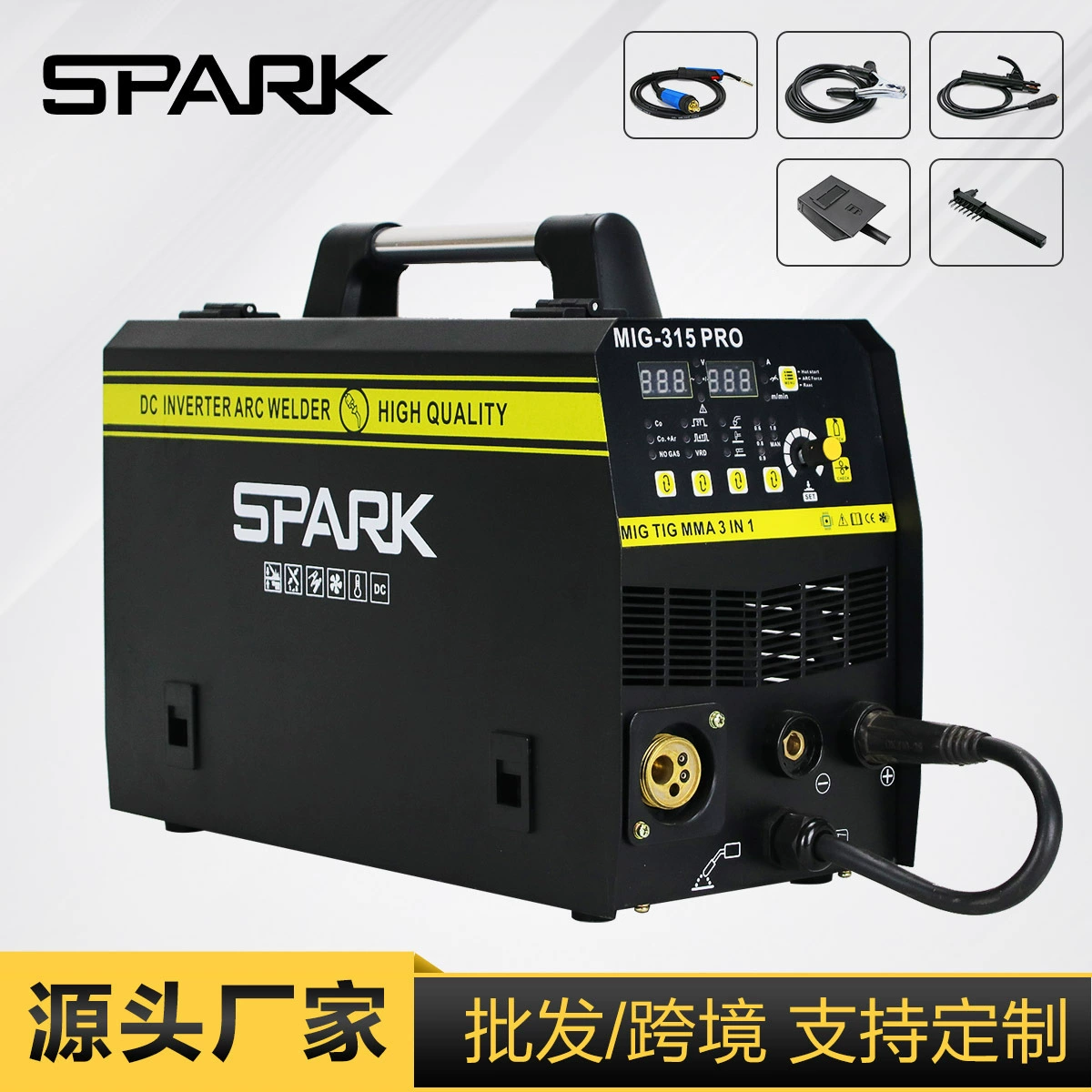 Сварочный аппарат SPARK, сварка в защитном газе MIG/MMA/TIG-315, многофункциональный электросварочный аппарат для сварки под газом и без газа, сварка дуговой сваркой.