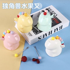 果物フォーク家庭用果物フォーク小フォークステンレスかわいい子供の軽贅沢ファッション高颜値果物フォーク