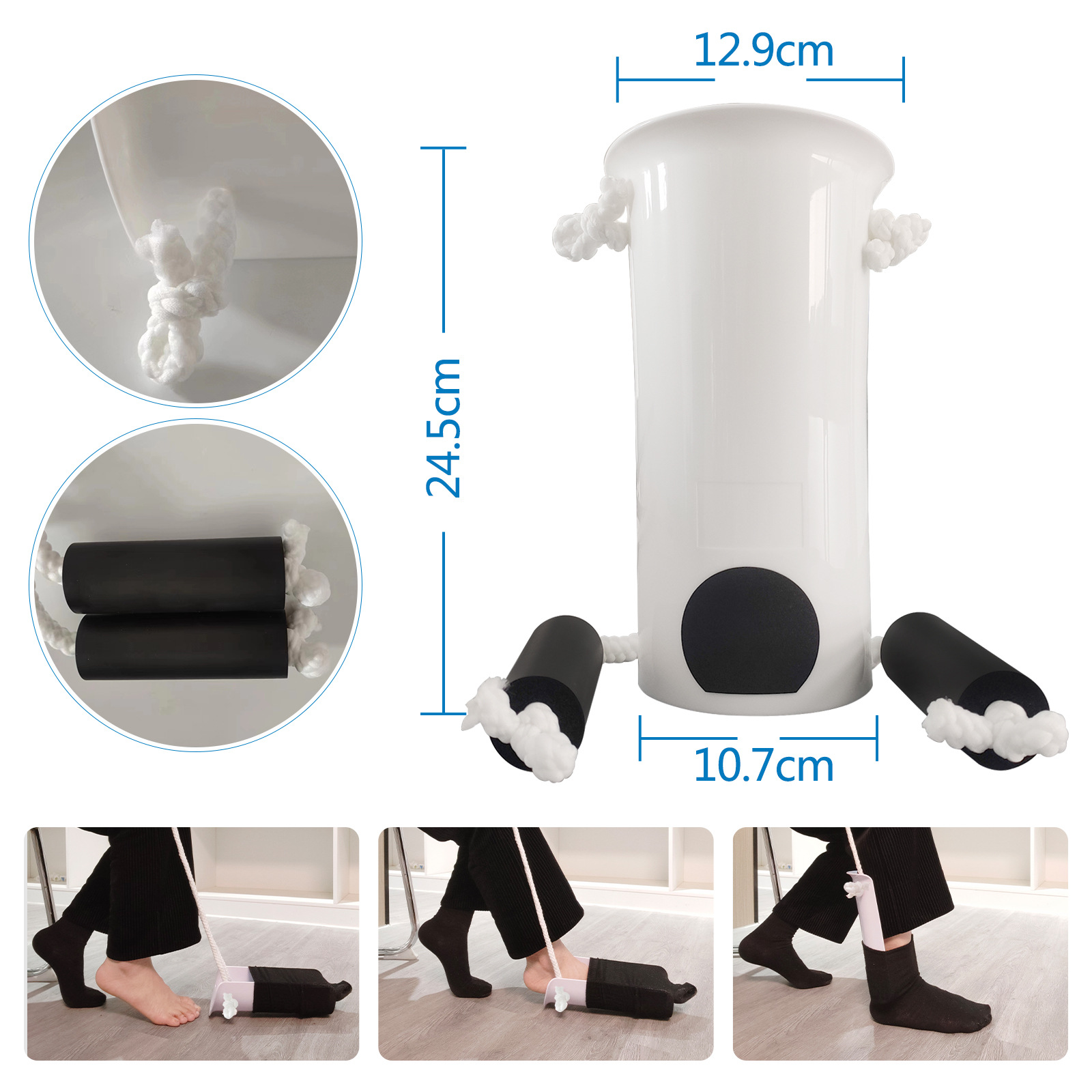 Directo de fábrica transfronteriza ancianos mujeres embarazadas calcetines sin cintura puller calcetines tipo cuerda dispositivo auxiliar calcetines perezosos