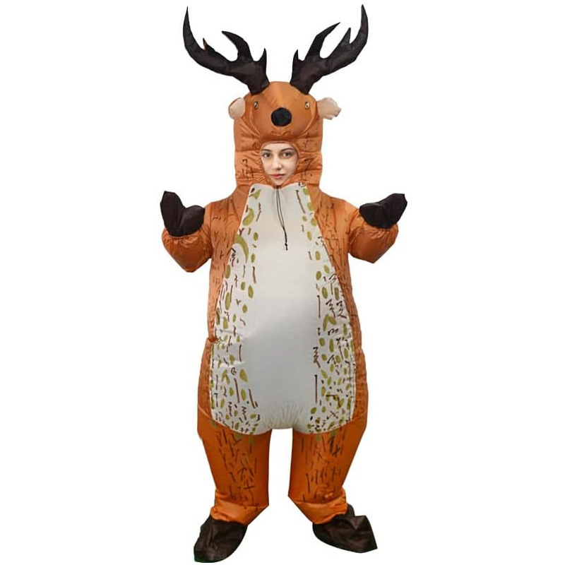 Venta caliente Traje inflable transfronterizo Dinosaurio de Halloween Alien Tyrannosaurus Rex Dress Up Ropa de actuación divertida Decoración de fiesta