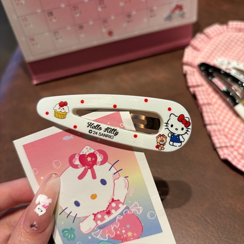 厂家直供少女心波点格纹发夹卡通儿童发夹bb夹甜美清新百搭刘海夹|undefined