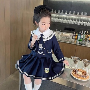Girls' Preppy Dress Judy Rabbit Police Officer Kidsren's Clothes Spring & Fall Lolita Princess Dress Jk Suit
