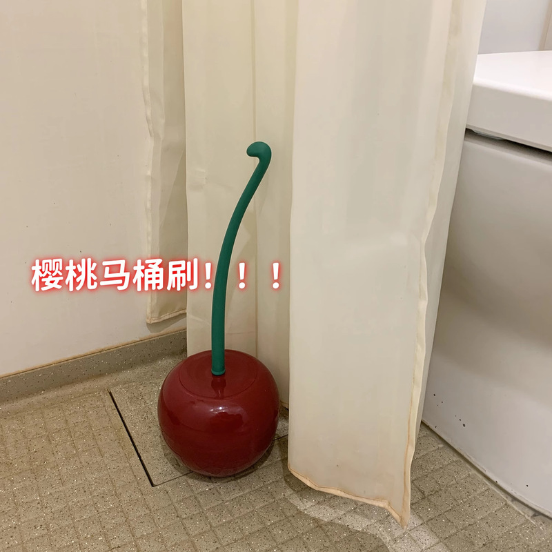 桜柄の死角なしトイレブラシ、家庭用プラスチック製トイレブラシ、長柄ソフト毛セット、浴室トイレ掃除ブラシ|undefined