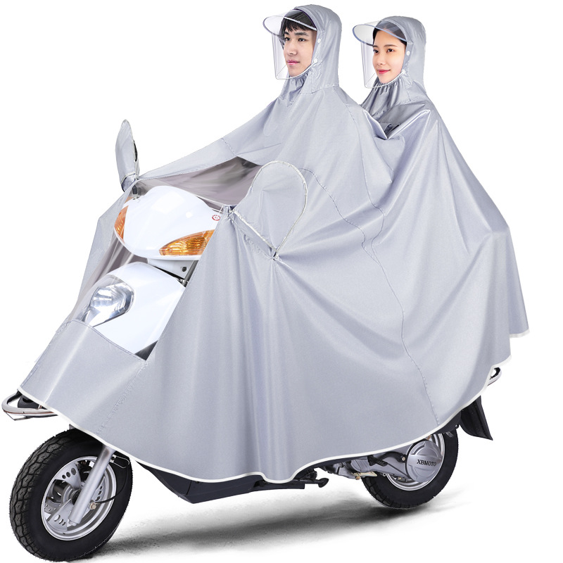 Doble chaqueta de lluvia para automóviles eléctricos padres e hijos 2 personas chaqueta de lluvia para montar en motocicleta eléctrica para aumentar el grosor de la protección de todo el cuerpo largo image 6