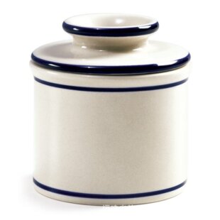 Cross-border ceramic yellow oil tank butter storage tank water-filled sealed cheese sealed tank with lid creative Western Butter Box