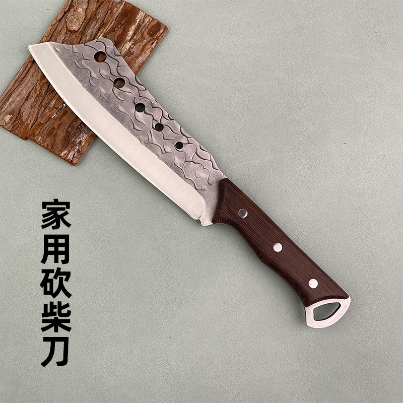 家用砍柴刀不锈钢户外便携砍柴刀砍树砍骨刀野营切肉直刀随身刀具