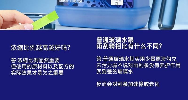 Concentrated oil film remover for car glass, powerful cleaning for wipers, removes oil film, suitable for all seasons, insect repellent