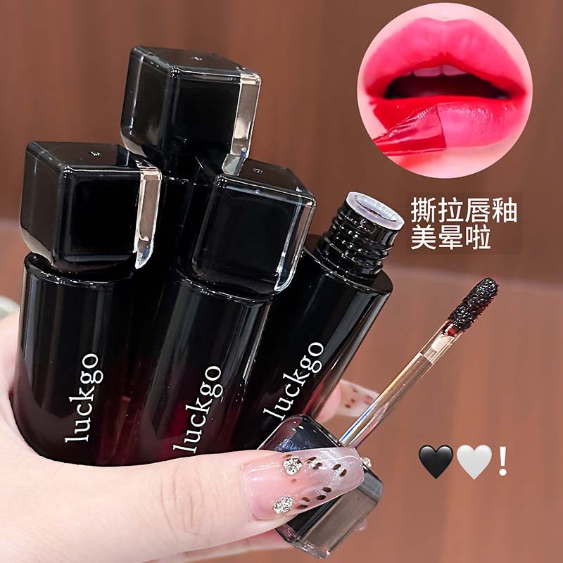 Luckgo Peel-Off Lip Gloss Waterproof and Sweat-Proof Long-Lasting Matte Korean-Style Peel-Off Lip Gloss Student Party Domestic Makeup