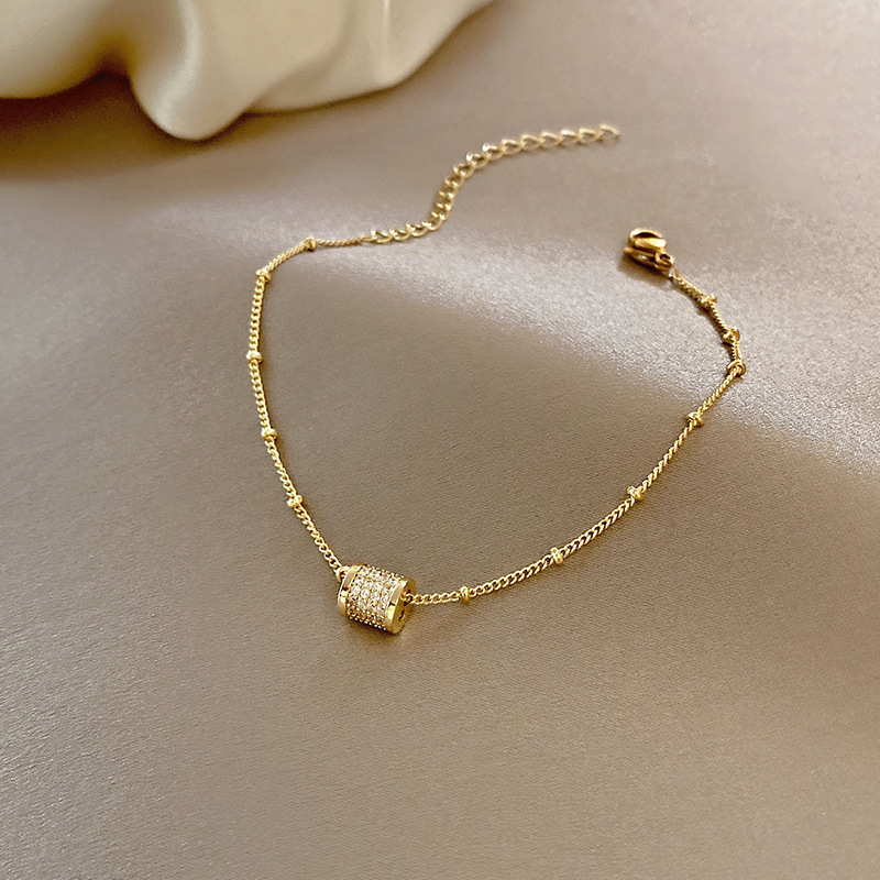 Diamonds Small Waist Bracelet Girl Summer ins Niche Design Pendant Bracelet Small Fresh Jewelry