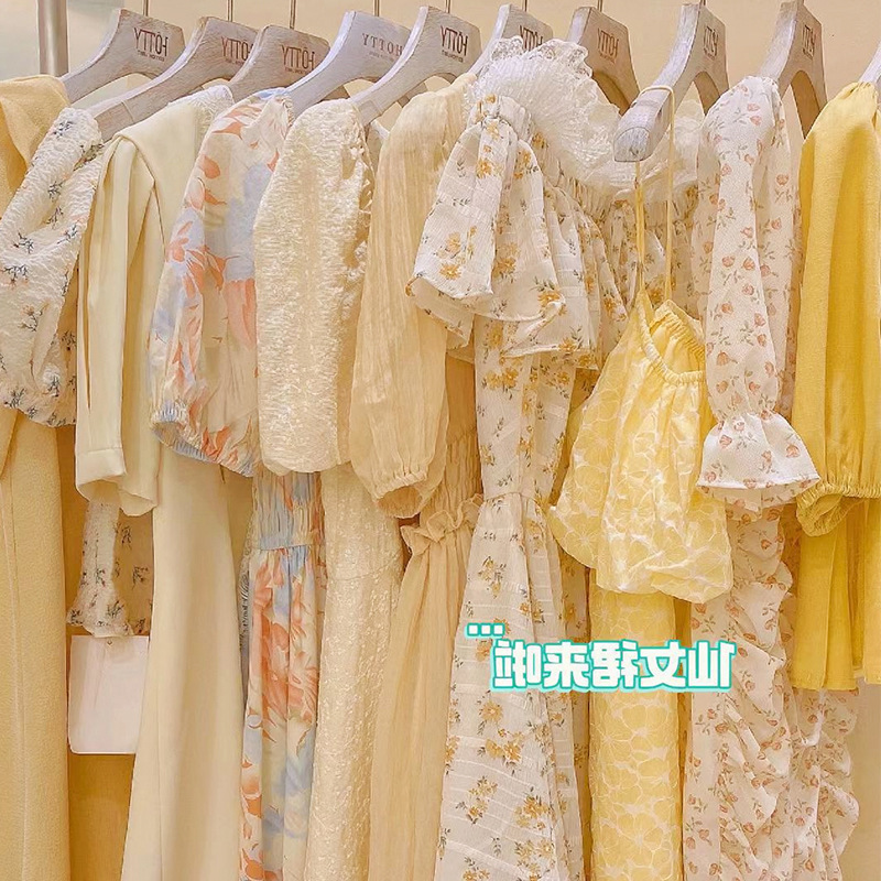 Guangzhou Thirteen Lines Summer New Style Fairy Princess Dress Niche Design Polka Dot Princess Dress for Women