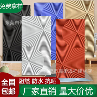 PU round grain plate 3D three-dimensional geometric plate spiral corrugated plate light culture stone background wall indoor and outdoor wall decoration