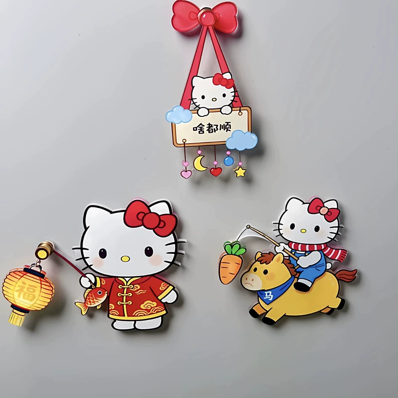 Вращающийся магнитик на холодильник Hello Kitty