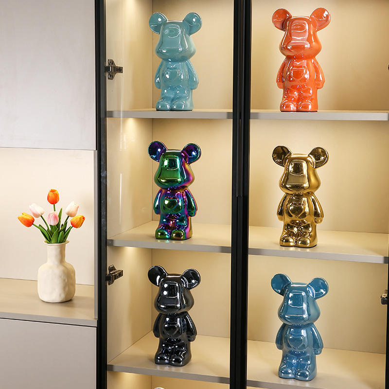 Trendy Handicrafts Violent Bear Ceramic Wine Cabinet Decorations Home Popular New Home New House Modern Style