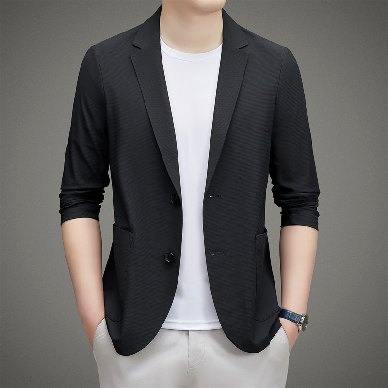 Single Suit Men's Spring and Autumn New Light Business Suit Fashion Casual Men's Middle-aged Dad Jacket Jacket Men