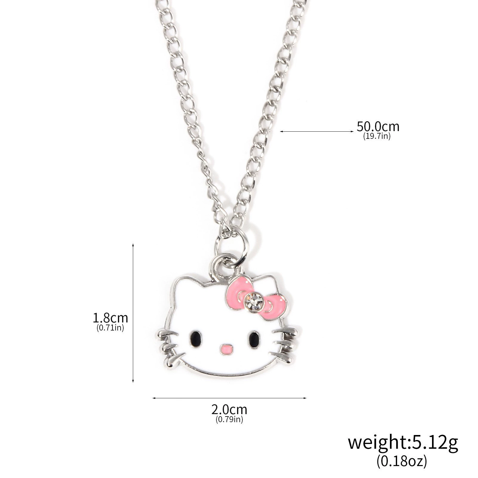 Hello Kitty, мультяшный милый браслет, кукла, ожерелье с бантом, ручная работа