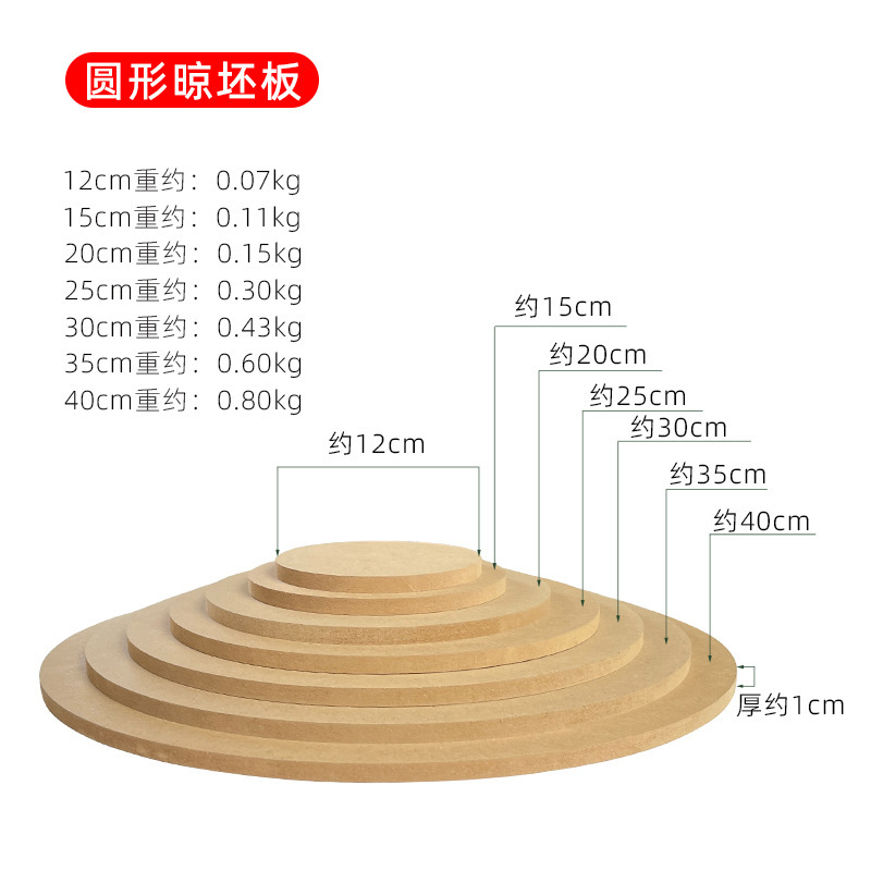 陶芸道具干し素地引き素地吸水当て板円形引き胚托素地板密度板ベーキングインソール板繊維板|undefined