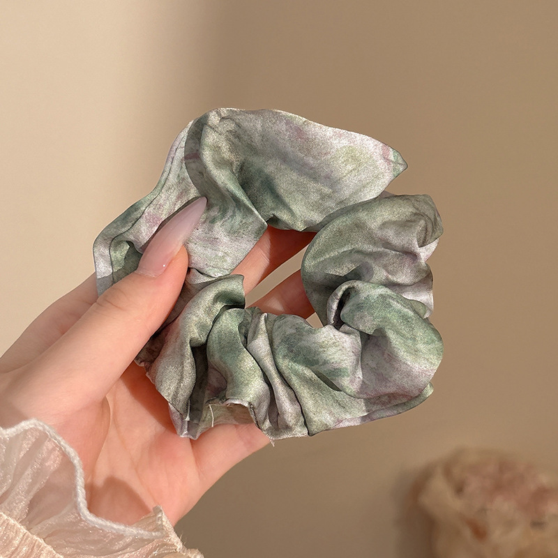 Anillo para el cabello de intestino grueso de gran tamaño coreano, bufanda cuadrada de alta calidad femenina, cuerda para el cabello, banda elástica y duradera, flor de viento perezosa
