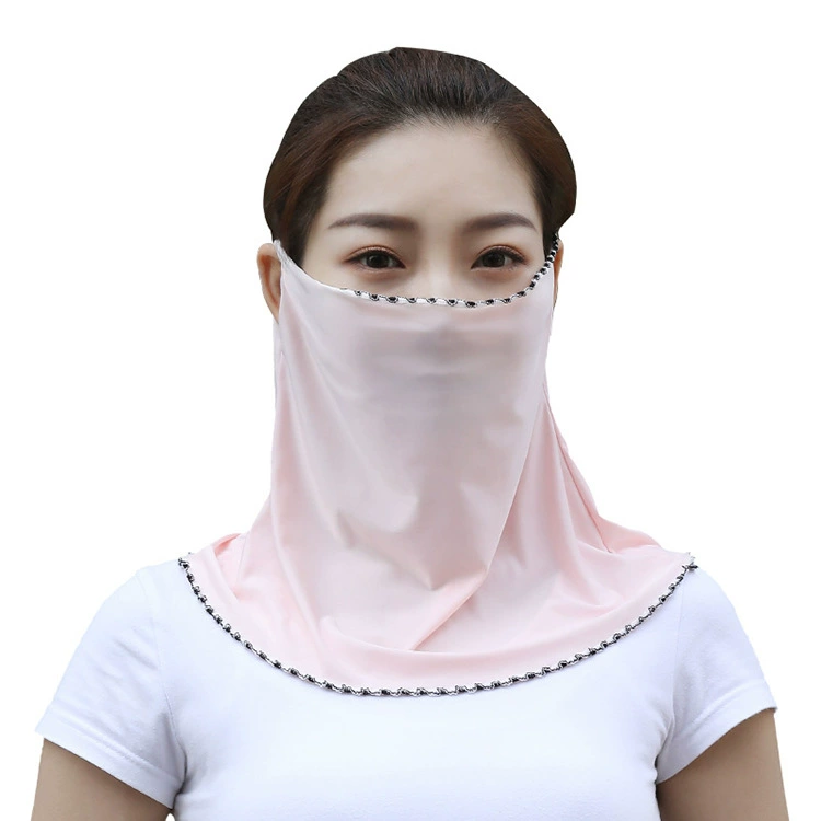 Дорожная маска, дышащий шелковый плащ/накидка, вуаль, защита от солнца/УФ, с защитой шеи