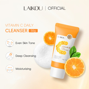 Laikou Vitamin C Facial Cleanser 50g (Temu Version) Moisturizing and Hydrating Cross-Border Export Facial Cleanser