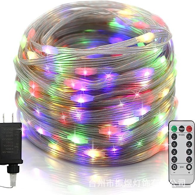 Led Leather String Lights Outdoor Lights Courtyard Starry Sky USB String Lights Box Balcony Christmas Decoration Lanterns Waterproof