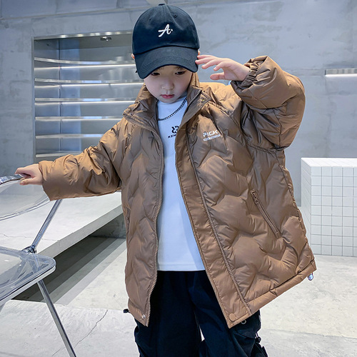 Boys Thickened Jacket Winter Down Jacket  New Medium and Large Children White Duck Down Fashion Winter Lightweight Top