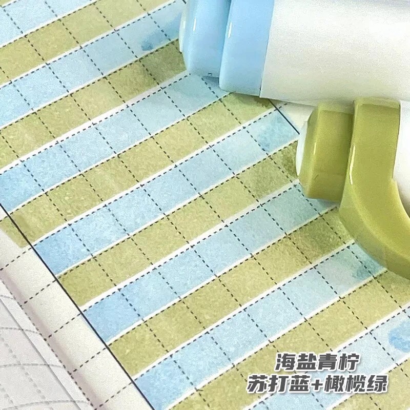 日本Zebra斑马淡色系荧光笔学生用彩色双头记号笔限定标记笔WKT7|undefined