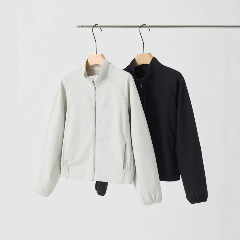 Lulu Style Light Outdoor Stand-Collar Jacket for Women 2026 New Fashion Loose Sports Casual Hiking Top