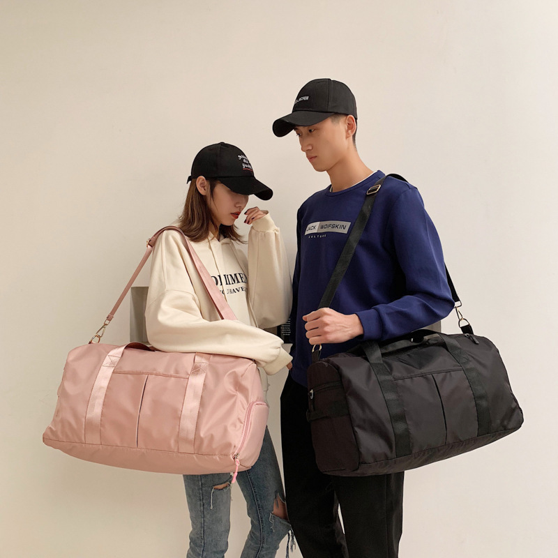 Estilo coreano Rosa bolsa de fitness moda de corta distancia bolsa de viaje portátil de gran capacidad impermeable bolsa de equipaje