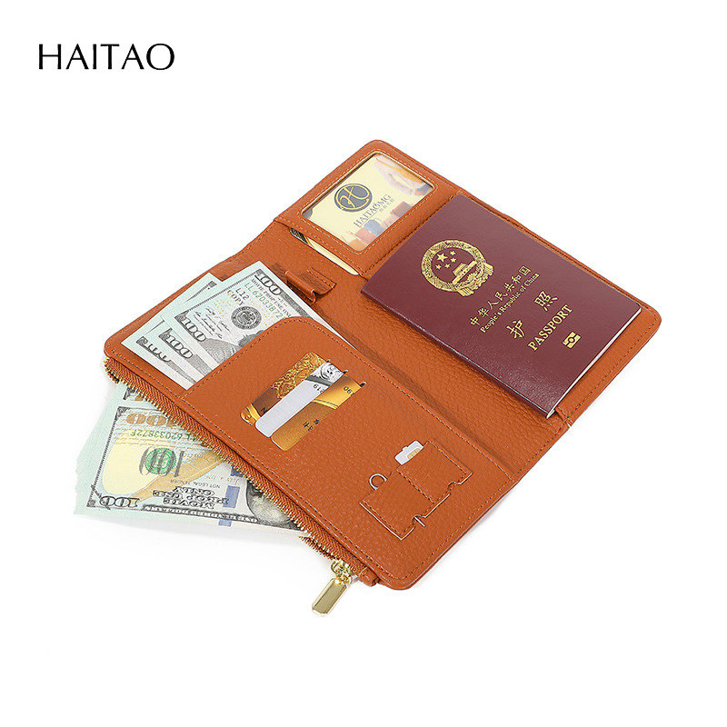 2025 nuevo paquete de pasaporte transfronterizo banda elástica cubierta de tarjeta de vacuna bolsa de identificación carpeta de pasaporte de viaje multifuncional