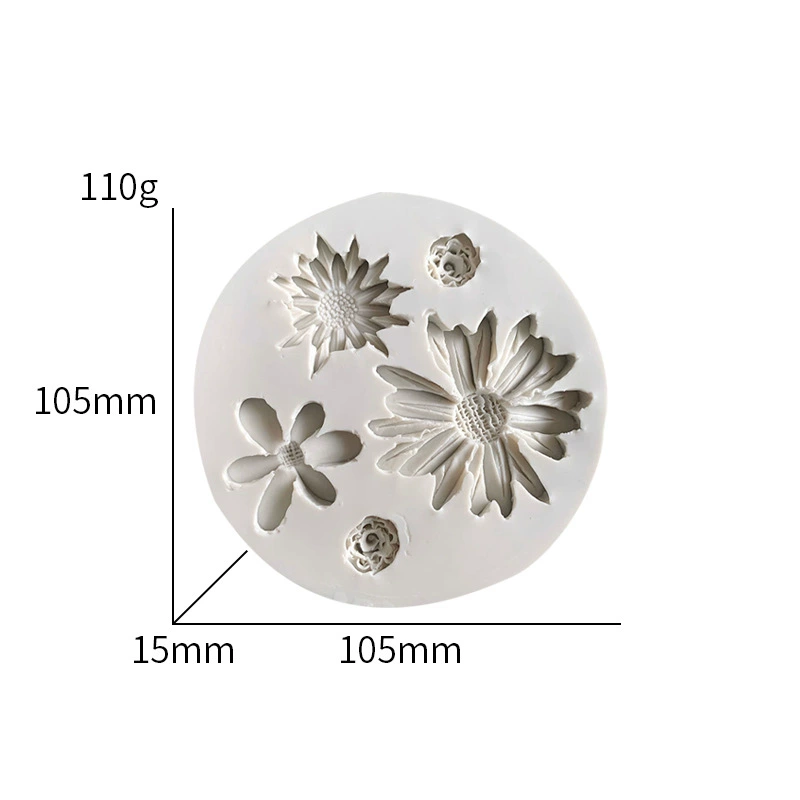 Silicone mold contains rose, creative aromatherapy handmade, candle, flowered, DIY